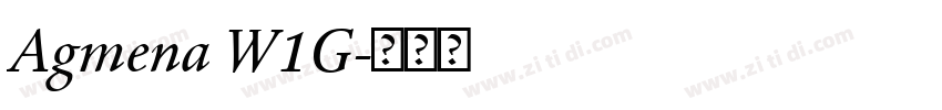 Agmena W1G字体转换